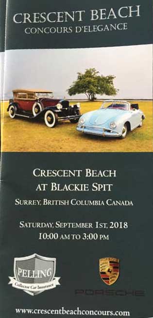 The cover of the program flyer for the event. 2 vehicles are featured.
